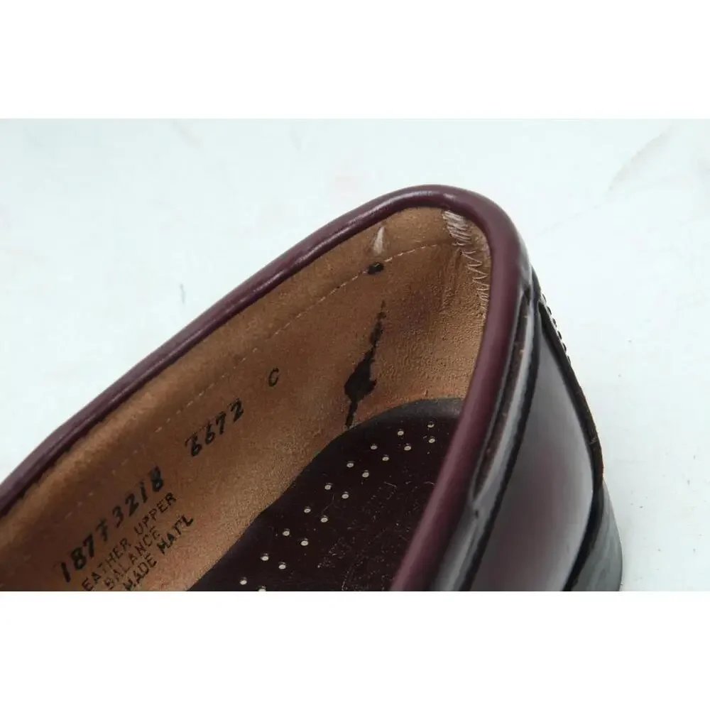 G.H. Bass & Co. Weejuns Burgundy Leather Kiltie Tassel Loafers shoes 9 D
